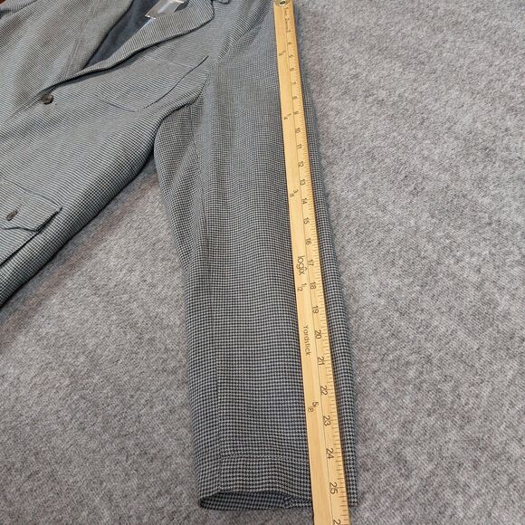 Carbon 2 Cobalt Mens Large Houndstooth Blazer Jacket Pockets Unstructured 111078 - Picture 6 of 11